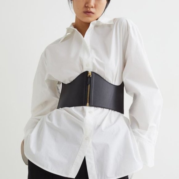 H&M Genuine Leather Wide Waist Belt - M - Picture 5 of 8